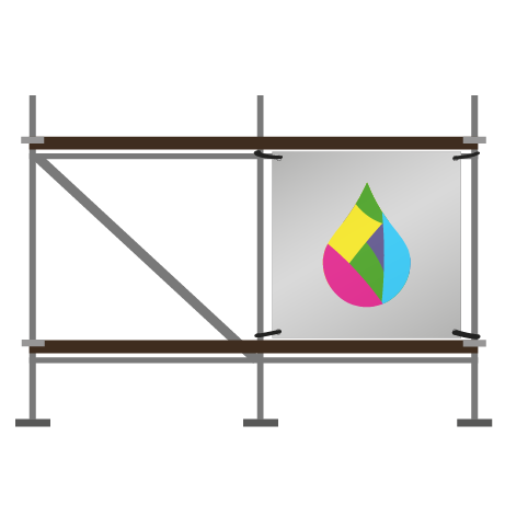 Gerüstbanner | B 65 cm x H 206 cm | einseitig bedruckt