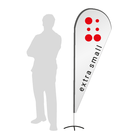 Beachflag Drop | Extra Small (189 cm) | einseitig bedruckt