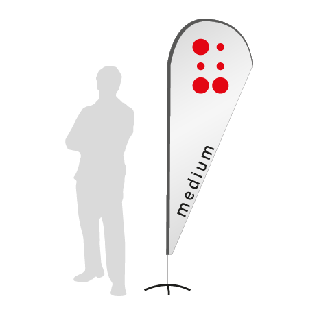 Beachflag Drop | Medium (280 cm) | einseitig bedruckt