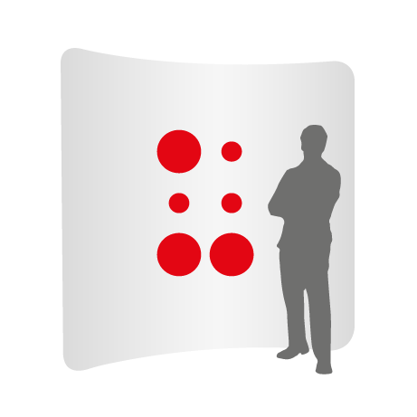 Textilwand ALU | 240er gebogen | einseitig bedruckt