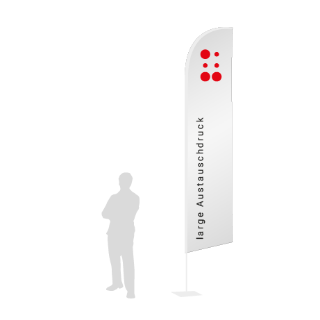Beachflag Wind Austauschdruck | Large (400 cm) | einseitig bedruckt