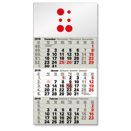 3-Monatskalender für das Folgejahr