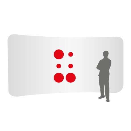Textilwand ALU | 600er gebogen | einseitig bedruckt