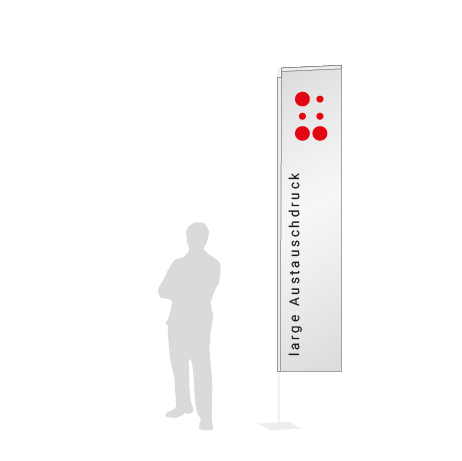 Beachflag Rechteck Austauschdruck | Large (400 cm) | einseitig bedruckt