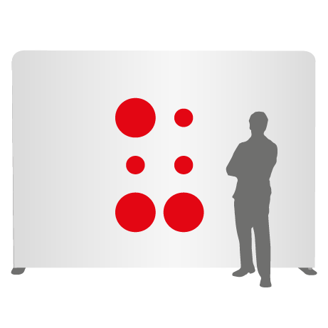 Textilwand ALU | 300er gerade | einseitig bedruckt