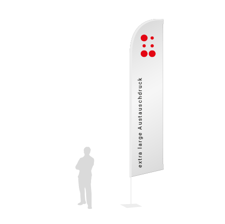 Beachflag Wind Austauschdruck | Extra Large (490 cm) | einseitig bedruckt