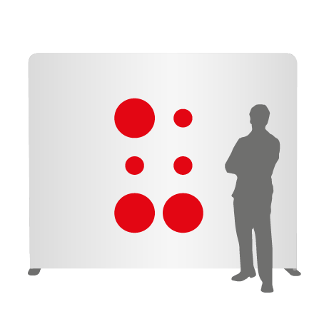 Textilwand ALU | 240er gerade | einseitig bedruckt