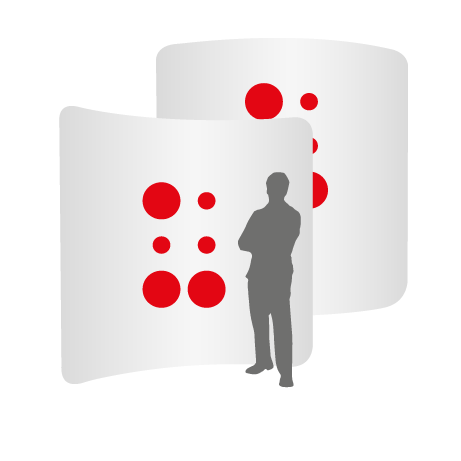 Textilwand ALU | 240er gebogen | beidseitig bedruckt