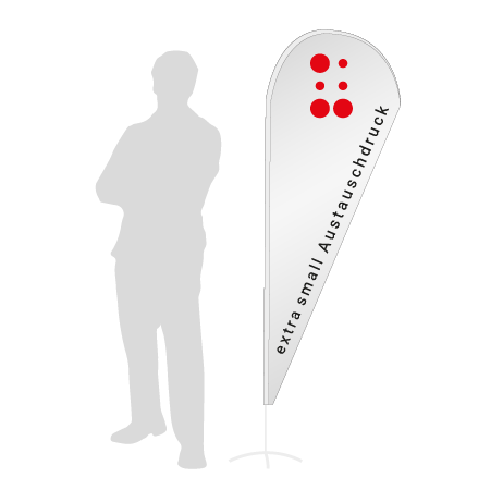 Beachflag Drop Austauschdruck | Extra Small (189 cm) | einseitig bedruckt
