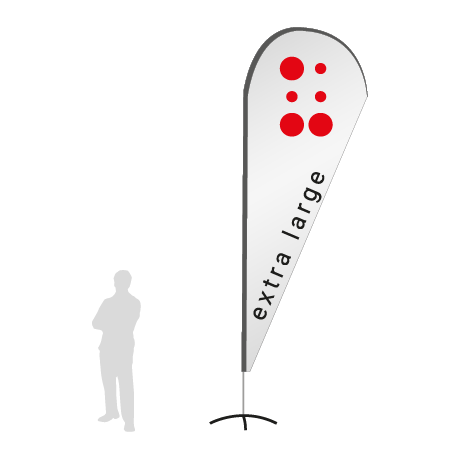Beachflag Drop | Extra Large (460 cm) | einseitig bedruckt