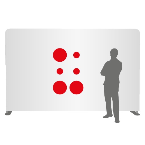 Textilwand ALU | 400er gerade | einseitig bedruckt