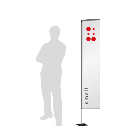 Beachflag Rechteck | Small (200 cm) | einseitig bedruckt