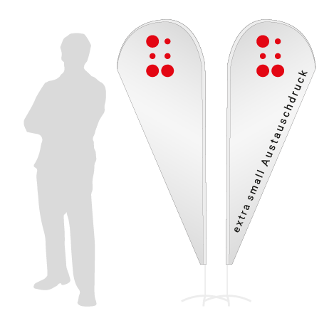 Beachflag Drop Austauschdruck | Extra Small (189 cm) | beidseitig bedruckt