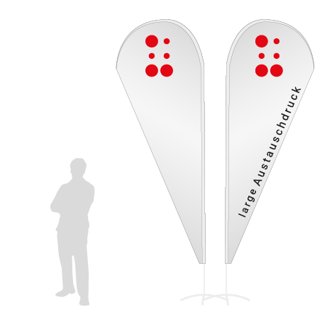 Beachflag Drop Austauschdruck | Large (350 cm) | beidseitig bedruckt