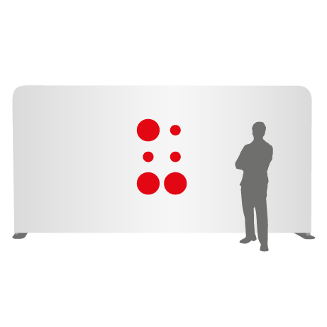 Textilwand ALU | 600er gerade | einseitig bedruckt