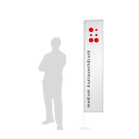 Beachflag Rechteck Austauschdruck | Medium (300 cm) | einseitig bedruckt