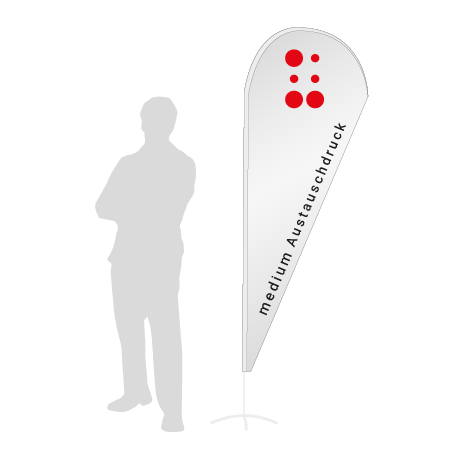 Beachflag Drop Austauschdruck | Medium (280 cm) | einseitig bedruckt