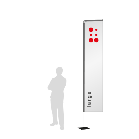 Beachflag Rechteck | Large (400 cm) | einseitig bedruckt