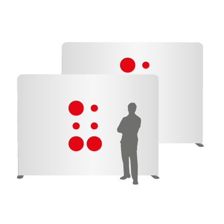 Textilwand ALU | 300er gerade | beidseitig bedruckt